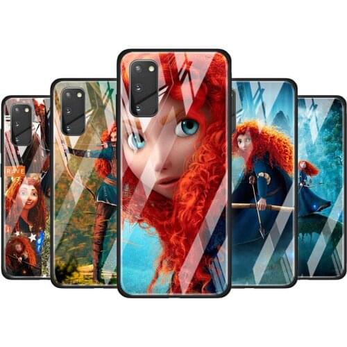 Merida Brave Disney Princess for Samsung Galaxy S20 FE Ultra Note 20 S10 Lite S9 S8 Plus Luxury Tempered Glass Phone Case Cover