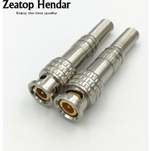 10Pcs BNC Q9 Male Plug for RG59 Coaxial Cable CCTV Solderless Screwing Connector