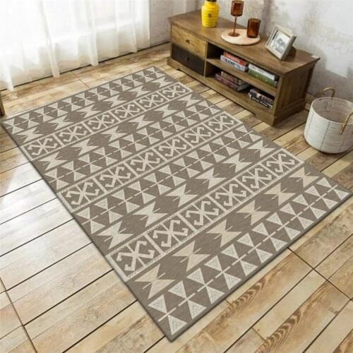 Nordic Geometric Faux Fur Rug Modern Simple Home Machine Washable Carpet for Bedroom Anti Slip Carpet Beside Rugs