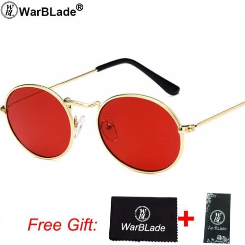 WarBLade Small Metal Frame Round Steampunk Sunglasses Men Fashion Women Vintage Oval Sun Glasses Female Eyewear Zonnebril Mannen
