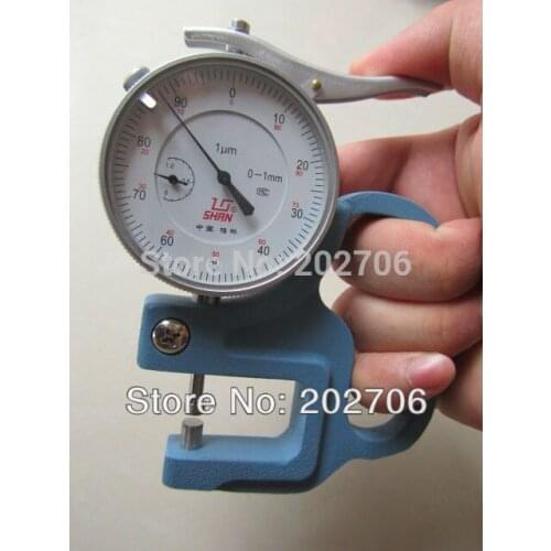 0-1mm 0.001mm Film Thickness Gauge 1mm Micron Dial Thickness Gauge thickness meter tester 0-1mmx0.001mm