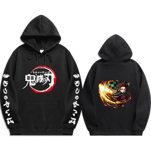 Men/women Demon Slayer Hoodies Harajuku Anime Japan Kawaii Hoodie Kimetsu Demon Blade Cartoon Sweatshirts Kimetsu No Yaiba