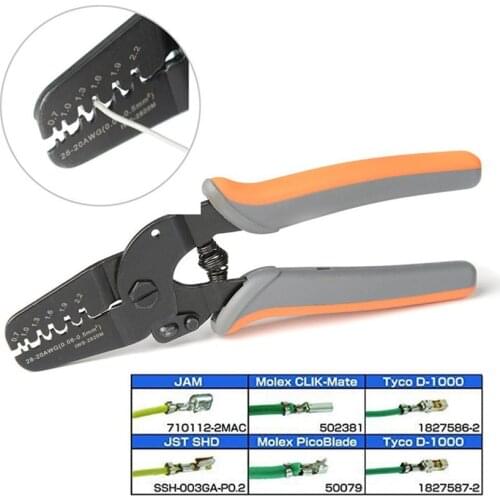 Ratcheting Wire Terminal Crimper Tool for Insulated Terminals, 0.21-3.31mm2, 24-12AWG, Heat Shrink Connectors Crimping Tool