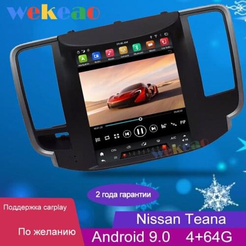 Wekeao 10.4" Vertical Screen Tesla Style 1 Din Android 8.1 Auto Radio Automotivo For Nissan Teana Car Dvd Multimedia Player 4G