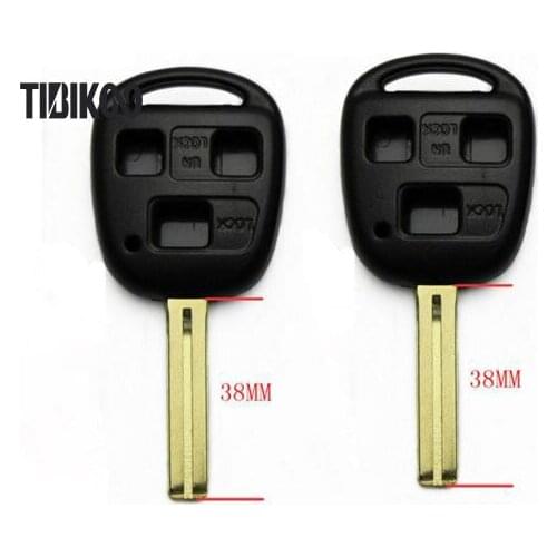 Blank Car Key Case For Toyota Remote Key Shell 3 Button TOY48 38MM Short Blade