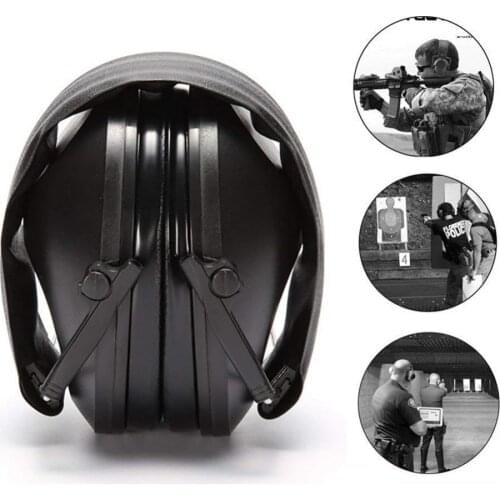 Anti Noise Ear protector Tactical Shooting Earmuff Adjustable Foldable Snore Earplugs Soft Padded Noise Canceling Headset