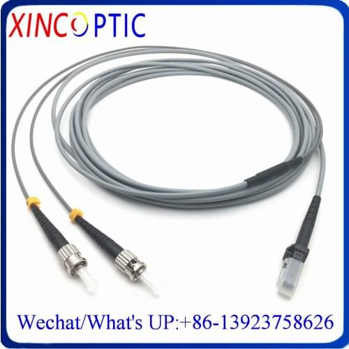1/2/5/10/15/20M MM OM2 50/125 3.0mm Duplex ST-MTRJ Twin Armored MTRJ to STUPC Multimode Fiber Optic Patch Cord Cable Connector