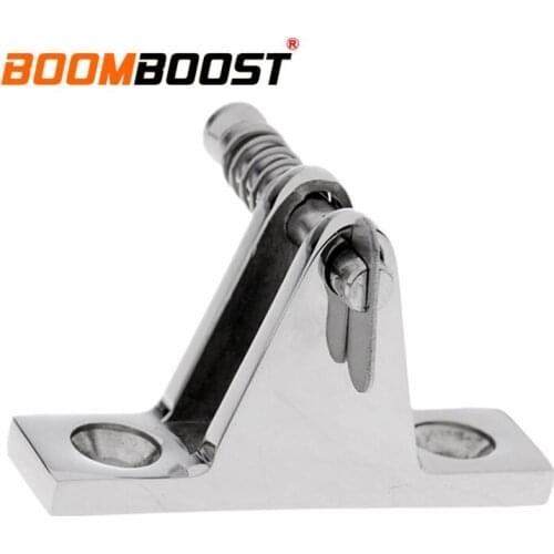 1 Pcs Hardware Fit For Boat Marine With Quick Release Silver Top Deck Hinge 90 Degree Removable Bolt/Pin Stainless Steel