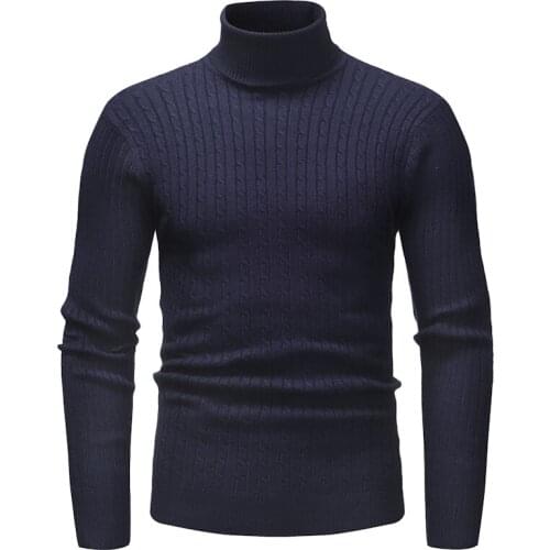 2018 NEW Hot sale Winter Mens Fashion Sweaters and Pullovers Men Brand Sweater Male Outerwear Jumper Knitted Turtleneck Sweater