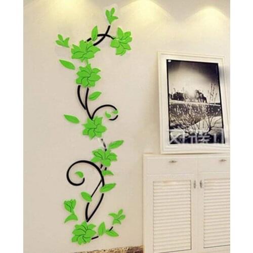 3D Romantic Rose Flower Wall Sticker Removable Home decor Decal Room Vinyl
