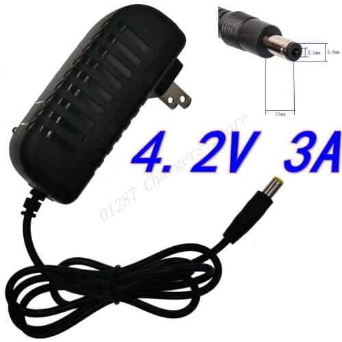 4.2V 3A For 1series 4.2V 3.7V 3.6V 18650 Li-ion Li-po Battery 5.5*2.1mm AC DC Power Supply Adapter Charger