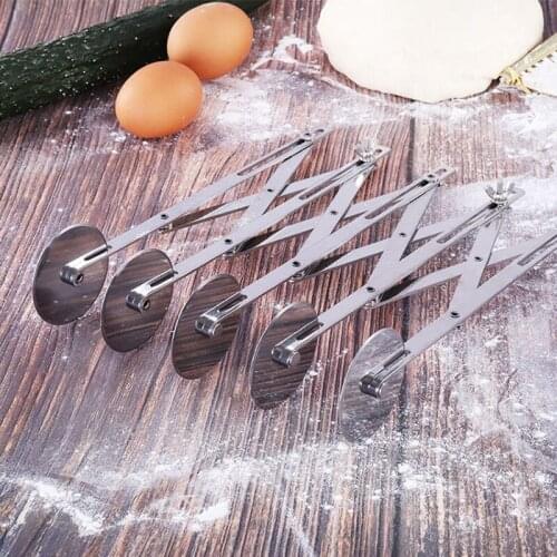 5 Wheels Stainless Steel Noodles Maker Dough Cutter Divider Pasta Knife Flexible Roller Blade Pizza Pastry Peeler Kitchen Tools