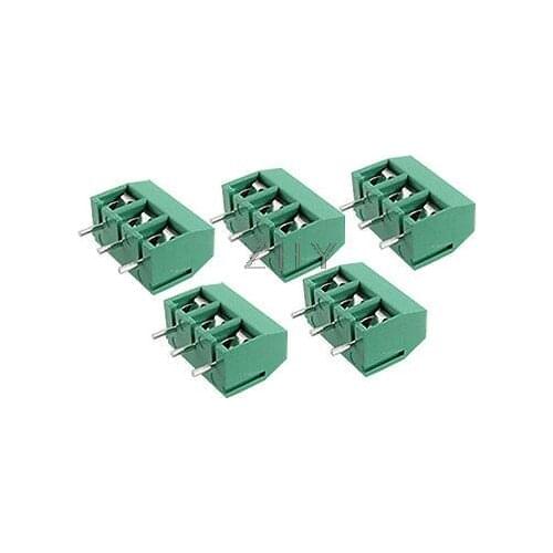 5 Pcs 3P 300V 12A PCB Screw Terminal Block Connector 5mm Pitch