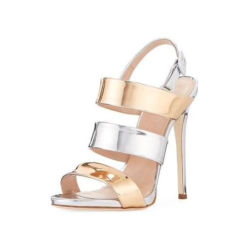 High Heel Sandals Stiletto Sexy Women Sandal Bridals Party Summer Heels Sandals Open Toe Ankle Strap Lady Shoe Plus Size 14 12