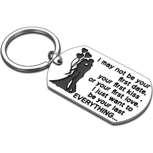 Wedding Anniversary Christmas Valentines Gifts To My Wife Husband Keychain Gift for Couple Women Men Boyfriend Girlfriend