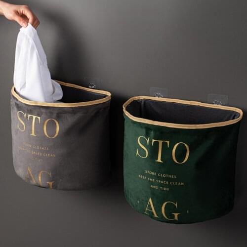 Household Laundry Basket Dirty Clothes Storage Basket Fabric Dirty Clothes Basket Nordic Folding Waterproof Toy Storage Bucket