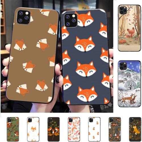 YNDFCNB Fox In Autumn leaves forest Phone Case for iPhone 8 7 6 6S Plus X 5S SE 2020 XR 11 12 mini pro XS MAX