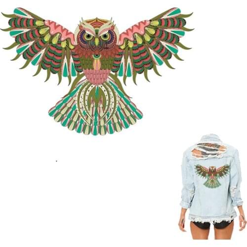 COSBILL New Fashion Eagle Patch Women T-shirt Hoodies Heat Transfer On Clothes Decoration Accessory Iron On Applique Y-04