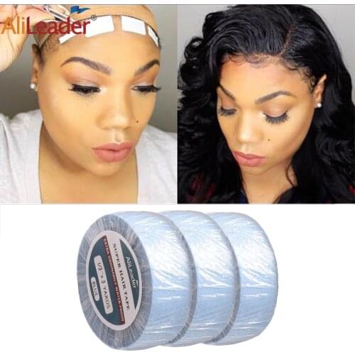 Alileader 3 Yard Double-Sided Adhesive Tape For Hair Extension/Lace Wig/Toupee Ultra Hold Waterproof Lace Wig Glue Adhesive Tape