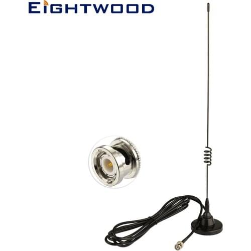 Eightwood VHF UHF Police Radio Scanner Antenna BNC Male Antenna Compatible with Uniden Whistler Radio Shack Radio Scanner