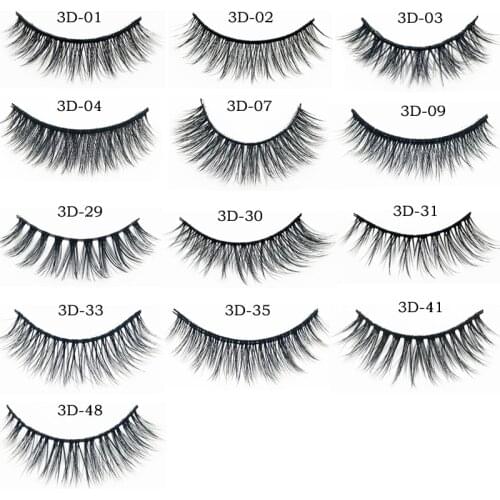 Flash girl 13style 100% handmade 5pairs 3Dseries faux mink Eyelashes Natural small false Eyelashes