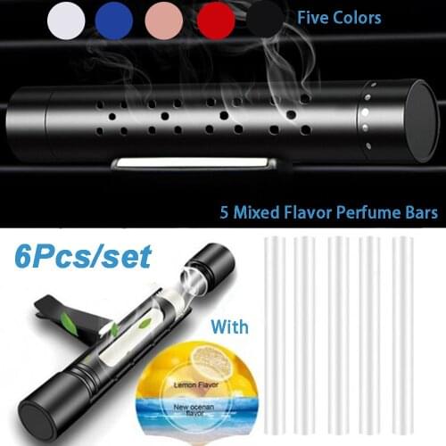 Hot Sale 6Pcs/Set Car Air Freshener With 5 Aromatherapy Stick Auto Outlet Perfume Vent Air Freshener