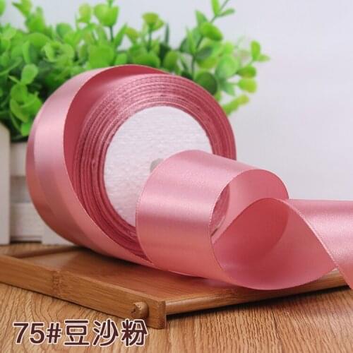 6/10/15/20/25/40/50mm Korea Pink Satin Ribbons Christmas Birthday Party Wedding Decoration DIY Crafts Gift Box Packing Ribbon