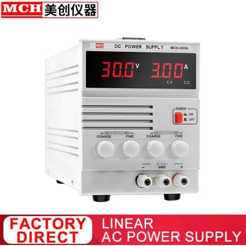 MCH Adjustable 30V 3A AC Power Supply Single Channel Linear AC Power Supply Bench Power Supply 303AD