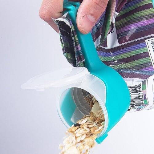 Reuseable Seal Pour Food Storage Bag Clip With Large Discharge Nozzle Snacks Sealing Keeping Fresh Sealer Clamp Plastic Helper