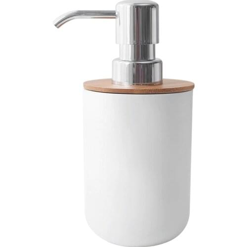 Modern Shower Hotel Bathroom Accessories Set Gift Toothbrush Holder Toilet Brush Soap Dispenser Portable Countertop Wooden Cup
