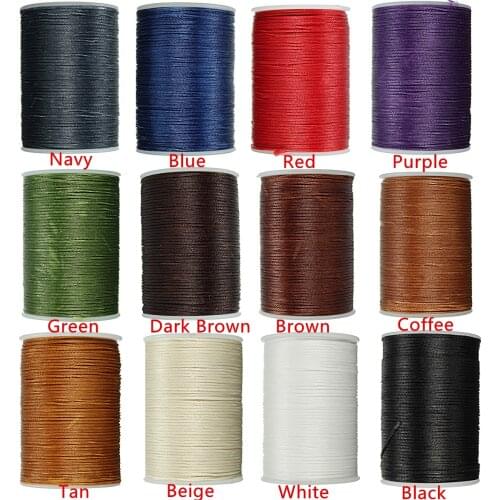 KiWarm 1PC 78 Meter Sewing Thread Polyester Cord Waxed Thread Leather 0.8mm for DIY Tool Hand Stitching Thread Multicolor