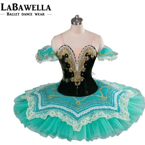 Girls Adult Professional Ballet Tutus Green Raymonda Classical Ballet Tutus Aqua Princess Florina Professional Pancake BT9090