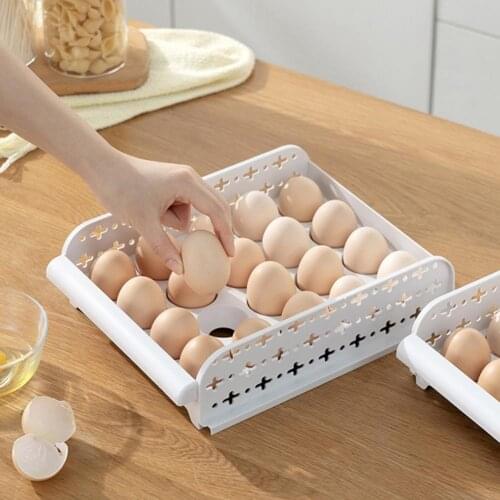Anti-slip Shockproof Refrigerator Dispenser Egg Storage Box for Cooking