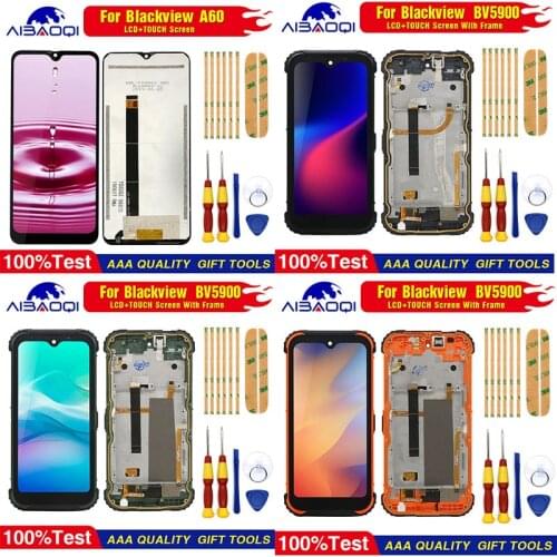 New Original LCD Display + Touch Screen For Blackview A60 Digitizer Assembly Replacement Parts +Tools+3M Adhesive