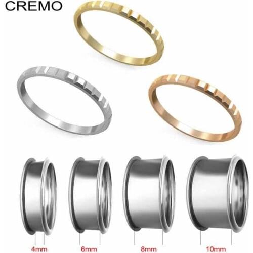 Cremo Stainless Steel Stacking Ring 2mm Liner Ring Interchangeable Filled Aluminum Accessories