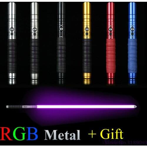 Lightsaber 12 color Rechargeable Metal Sword Force FX Handle Heavy Dueling Light saber FOC Lock up Sith Luke lightsaber