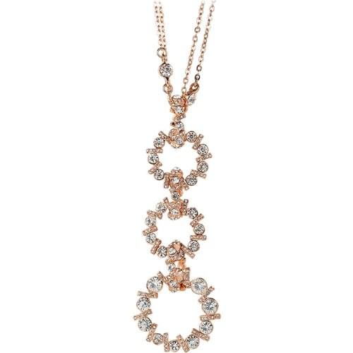 Vanfi high quality Road gold Color Round Shape beautiful long necklace