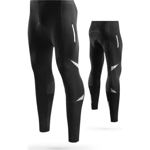 Lixada Mens Reflective Bicycle Pants Gel Padded Cycling Compression Tights Legging Outdoor Spring Autumn Downhil Cycling Pants