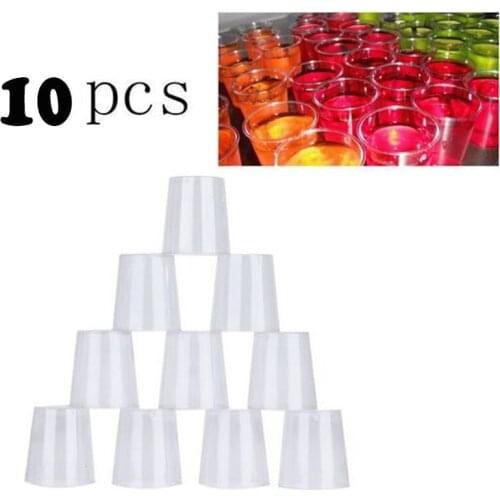 10PCS Clear Plastic Disposable Party Shot Glasses Jelly Cups Tumblers Reusable Cups For Birthday Parties 2020 Hot