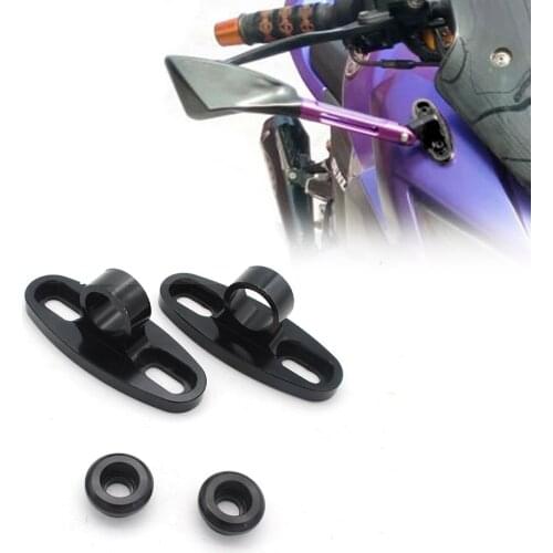 2PC CNC Rearview Side Motorcycle Mirror Mount Adapter Clamp Holder For Suzuki SV650S SV 650 1000 GSXR GSR 600 750 1000 GSF 600S