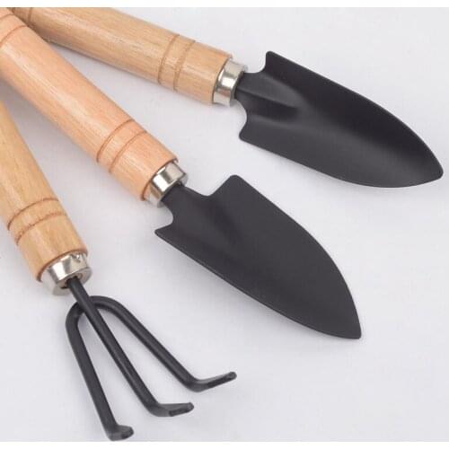 3pcs Mini Gardening Plant Pot Gardening Tools Small Durable Shovel Rake Spade TS3 Garden Hand Tools Scoops