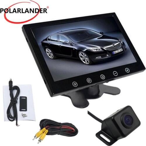 9" TFT Car Monitor With HD Display 4/8/16 LED For Bus 18.5/28 mm Reversing Camera 360 Degree Desktop Parking System 12-24V