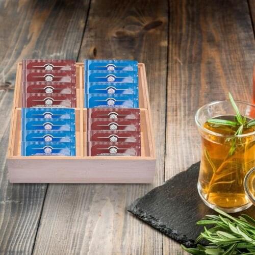 Bamboo Storage Case Big Natural Bamboo Box Storage Organizer 4 Compartments With Lid