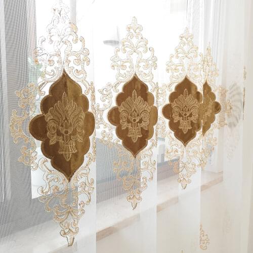 Slow Soul Europe Embroidered Floral Velvet Tulle Curtains For Luxury Living Room Bedroom Gold Green Purple Blue Cortinas Rideaux