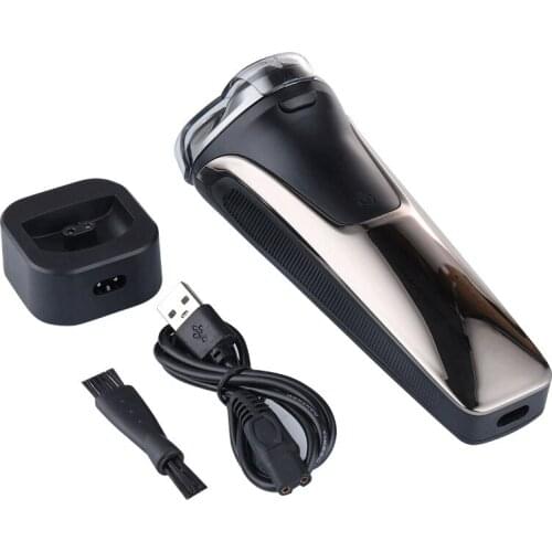 Electric Shaver 3D Triple Blade Floating Razor Shaving Machine Power Display Washable USB Rechargeable Beard Trimmer