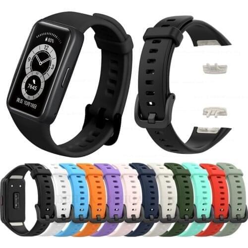 Colorful soft silicone replacement strap for huawei honer xonor band 6 wristband sport bracelet for hauwei honor band6 straps