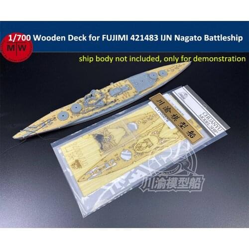1/700 Scale Wooden Deck for FUJIMI 421483 IJN Nagato Battleship Model TMW00115