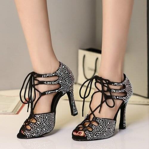 Women Shoes Latin Dance Shoes Waltz Party Square Jazz Shoes Ladies Ballroom Dance Sneakers Suede Outsole IDancing