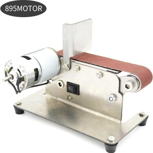 Horizontal Belt Sander Mini Electric Belt Grinding Sander Multifunctional Grinder DIY Polishing Grinding Machine