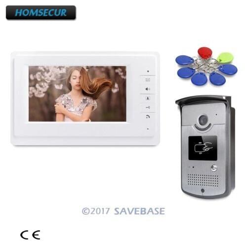 HOMSECUR 7" Wired Video Security Door Phone Doorbell Intercom Electric Lock Supported For Home Security